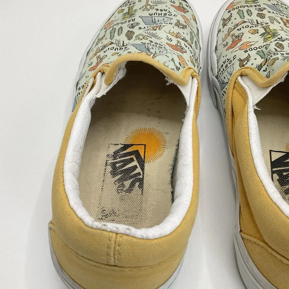 Vans Customs California National Parks Slip-On Sneakers M 5.5 W 7.0 Needs Repair